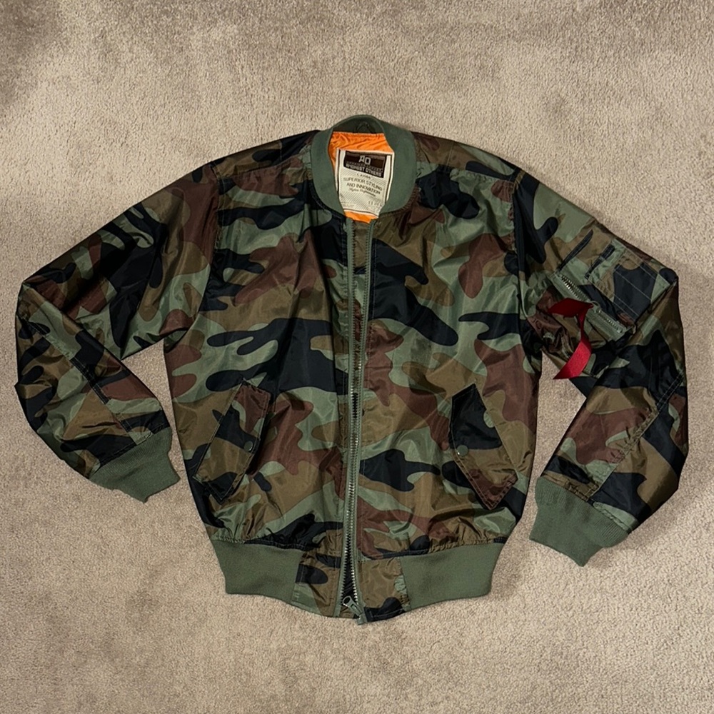 Amongst Others Camo Bomber Jacket